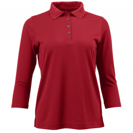 Paragon 120 Women\'s Lady Palm 3 Quarter Sleeve Polo - Red