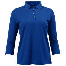 Paragon 120 Women\'s Lady Palm 3 Quarter Sleeve Polo - Royal