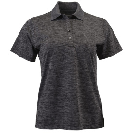 Paragon 131 Women\'s Dakota Striated Heather Polo - Black Heather