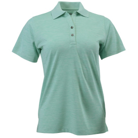 Paragon 131 Women\'s Dakota Striated Heather Polo - Surf Green Heather