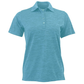 Paragon 131 Women\'s Dakota Striated Heather Polo - Turquoise Heather