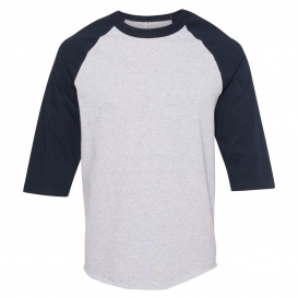 ALSTYLE 1334 Classic Raglan 3/4 Sleeve T-Shirt - Athletic Heather/Navy