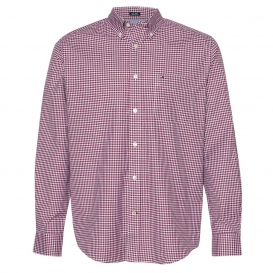 Tommy Hilfiger 13H1863 100s Two-Ply Gingham Shirt - Red/Navy