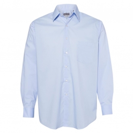 Van Heusen 13V5052 Broadcloth Point Collar Solid Shirt - Blue