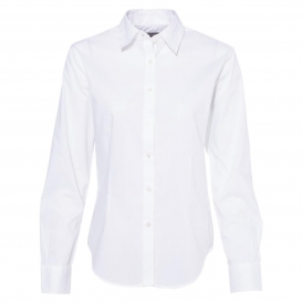Van Heusen 13V5053 Women\'s Cotton/Poly Solid Point Collar Shirt - White