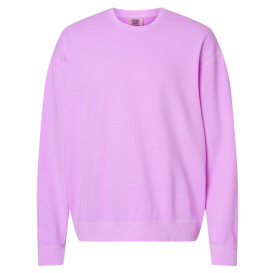 Comfort Colors 1466 Garment-Dyed Lightweight Fleece Crewneck Sweatshirt - Neon Violet 