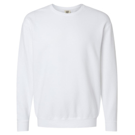 Comfort Colors 1466 Garment-Dyed Lightweight Fleece Crewneck Sweatshirt - White