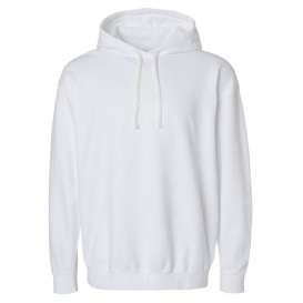 Comfort Colors 1467 Garment-Dyed Lightweight Fleece Hooded Sweatshirt - White 