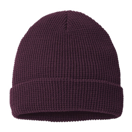 Richardson 146R Waffle Cuffed Beanie - Burgundy