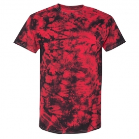 Dyenomite 200CR Crystal Tie Dye T-Shirt - Black/Red Crystal