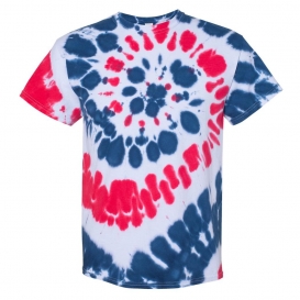 Dyenomite 200MS Multi-Color Spiral Short Sleeve T-Shirt - USA