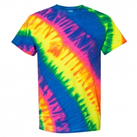 Dyenomite 200TL Tilt Tie Dye T-Shirt - Flo Rainbow