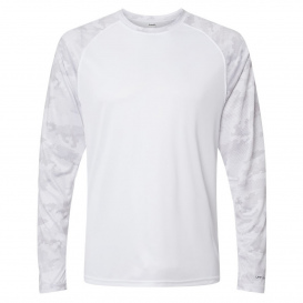 Paragon 216 Cayman Performance Camo Colorblock Long Sleeve T-Shirt - White