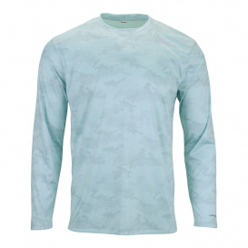 Paragon 217 Pompano Performance Camo Long Sleeve T-Shirt - Aqua Blue