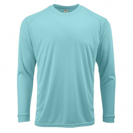 Paragon 218Y Youth Long Islander Performance Long Sleeve T-Shirt - Aqua Blue