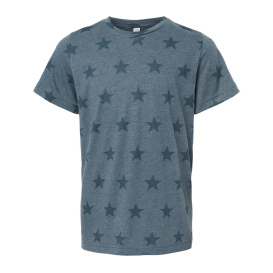Code Five 2229 Youth Star Print T-Shirt - Denim Star