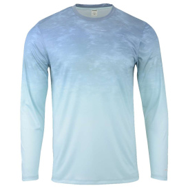 Paragon 229 Montauk Oceanic Fade Performance Long Sleeve T-Shirt - Blue Aqua Fade