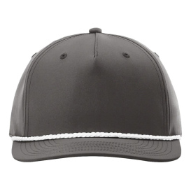 Richardson 258 Five Panel Classic Rope Cap - Dark Grey/White