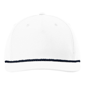 Richardson 258 Five Panel Classic Rope Cap - White/Navy