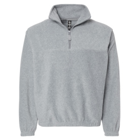 Burnside 3052 Polar Fleece 1/4-Zip Pullover - Heather Grey
