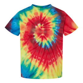 Dyenomite 330MS Toddler Spiral Tie-Dyed T-Shirt - Rainbow