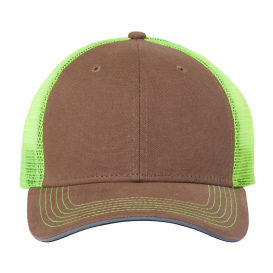 DRI DUCK 3357 Hudson Brights Cap - Field Khaki/Neon Yellow