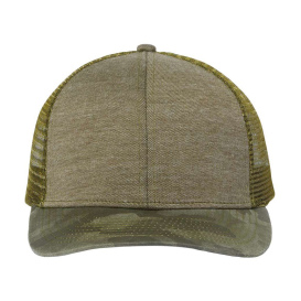 DRI DUCK 3358 Pique Trucker Cap - Olive/Camo