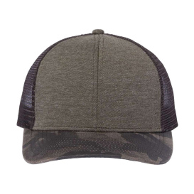 DRI DUCK 3358 Pique Trucker Cap - Rock/Camo