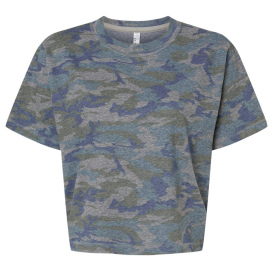 LAT 3518 Women\'s Boxy Tee - Vintage Camo