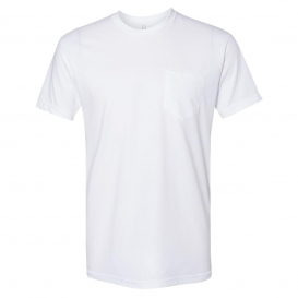 Next Level 3605 Cotton Pocket Crew - White