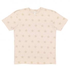 Code Five 3929 Star Print T-Shirt - Natural Heather Star