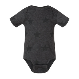Code Five 4329 Infant Star Print Bodysuit - Smoke Star