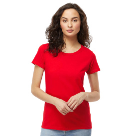 M&O 4810 Women\'s Gold Soft Touch T-Shirt - Deep Red