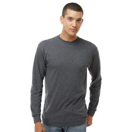 M&O 4820 Gold Soft Touch Long Sleeve T-Shirt - Dark Heather