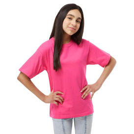 M&O 4850 Youth Gold Soft Touch T-Shirt - Heliconia