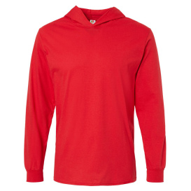 Fruit of the Loom 4930LSH HS Cotton Jersey Hooded T-Shirt - True Red