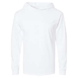 Fruit of the Loom 4930LSH HS Cotton Jersey Hooded T-Shirt - White