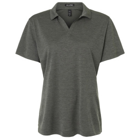 AllPro 4HM00L Women\'s Performance Melange Polo - Black Melange