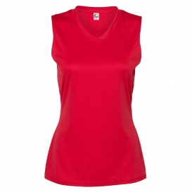 C2 Sport 5663 Women\'s Sleeveless V-Neck T-Shirt - Red