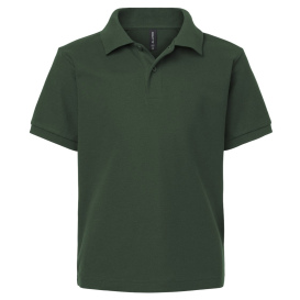 AllPro 62800Y Youth Pique Polo - Forest Green