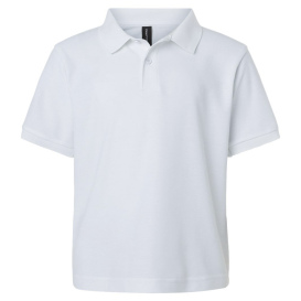 AllPro 62800Y Youth Pique Polo - White