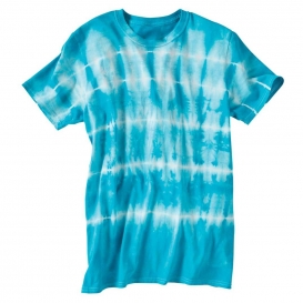Dyenomite 640SB Shibori Tie Dye T-Shirt - Turquoise