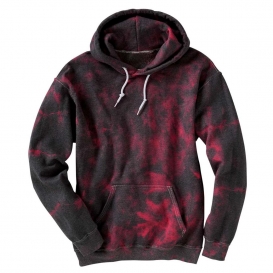 Dyenomite 680VR Blended Hooded Sweatshirt - Black/Red Crystal