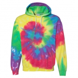 Dyenomite Blended Hooded Sweatshirt 2XL Flo Rainbow 680VR