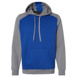 Augusta Sportswear 6865 Eco Revive Three-Season Triblend Fleece Hooded Sweatshirt - Royal/Grey Heather 