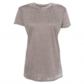 J. America 8116 Women\'s Zen Jersey Short Sleeve T-Shirt - Cement