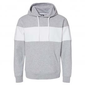 J. America 8644 Varsity Fleece Colorblocked Hooded Sweatshirt - Oxford