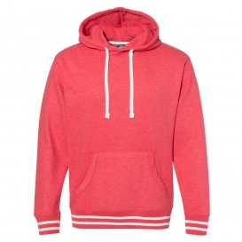 J. America 8649 Relay Fleece Hooded Sweatshirt - Red