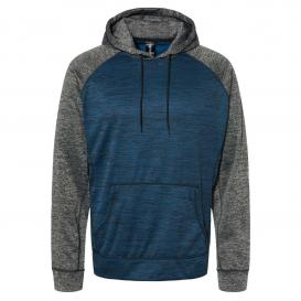 Burnside 8670 Performance Raglan Pullover Sweatshirt - Heather Navy/Heather Charcoal