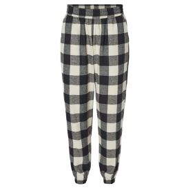 Burnside 8810 Flannel Jogger - Ecru/Black